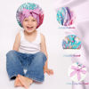 Picture of choshion Kids Bonnet for Girls, Satin Bonnet for Sleeping, One Size, Set of 2, Unisex-Kids, Hat