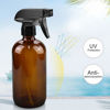 Picture of Worldgsb Glass Spray Bottles, 16oz Amber Glass Spray Bottles with Labels & Adjustable Nozzle, Reusable Containers for Cleaning, BBQ, Food, Plants, Alcohol, Essential Oils(1 Pack)