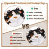 Picture of Openhahaha Drawstring Makeup Bag, Cat Makeup Bag, Travel Makeup Organizer, Cosmetic Pouch Bag, Cat Gift for Women, Lay Flat Makeup Bag Gifts for Cat Lovers