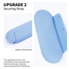 Picture of AGIKET Silicone Makeup Brush Holder Travel Cosmetic Bag：Soft Portable Cosmetic Face Brushes Holder with Upgrade Anti-Fall Out Magnetic Closure, Large Travel Makeup Brush Case - Blue