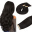 Picture of DOORES Tape in Hair Extensions, Dark Brown 100g 40pcs 22 Inch, Real Human Hair Extensions Tape in Natural Hair Extensions Real Hair Long Hair Extensions