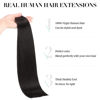 Picture of DOORES Tape in Hair Extensions, Natural Black 26 Inch 60g 20pcs, Hair Extensions Tape in Hair Extensions Human Hair Long Straight Hair Remy Hair Extensions Skin Weft