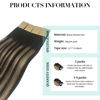 Picture of DOORES Tape in Hair Extensions Human Hair, Natural Black to Light Blonde 20pcs 26 Inch 60g, Hair Extensions Tape in Extensions Skin Weft Natural Remy Hair Long Straight Hair