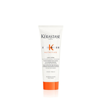 Picture of Kerastase Nutritive Lait Vital Hydrating Conditioner | Illuminates Shiny Hair and Easily Detangles | With Plant-Based Proteins & Niacinamide | For Fine to Medium Dry Hair | 2.5 Fl Oz Travel Size