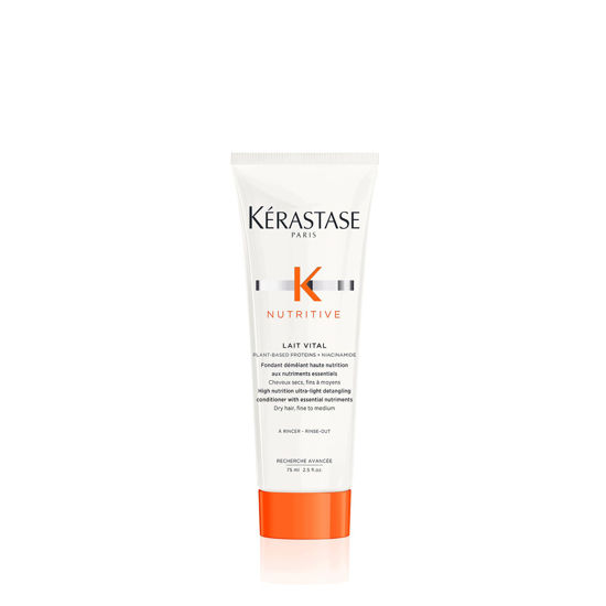 Picture of Kerastase Nutritive Lait Vital Hydrating Conditioner | Illuminates Shiny Hair and Easily Detangles | With Plant-Based Proteins & Niacinamide | For Fine to Medium Dry Hair | 2.5 Fl Oz Travel Size