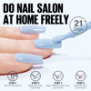 Picture of TOMICCA Blue Gel Nail Polish, Pastel Baby Blue Gel Polish, Bright Blue Nail Polish Gel, UV Gel Polish Spring Summer Pastel Colors Long Lasting Cotton Candy Nail Polish