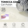 Picture of TOMICCA White Glitter Gel Nail Polish, Sparkle Moon White Gel Polish, Soak Off UV Transparent Shimmer Neutral Jelly Nail Polish Gel Clear Color Nail Art DIY Manicure Salon