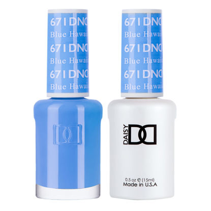 Picture of DND Gel Polish Set - 1 each of Gel Polish and Nail Polish, 671 Blue Hawaiian, 0.5 Fl Oz