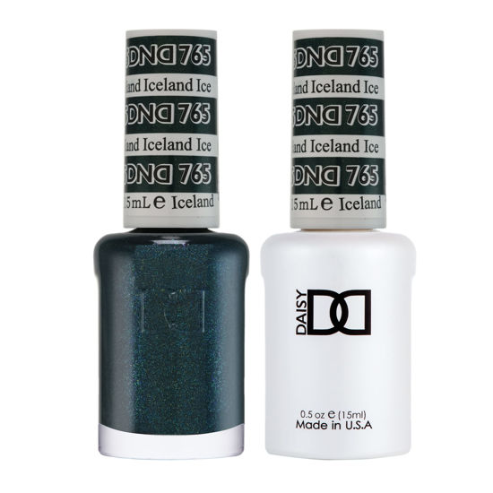 Picture of DND Gel Polish Set - 1 each of Blue Gel Polish and Blue Nail Polish, 765 Iceland, 0.5 Fl Oz