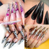 Picture of Cycullinyt 240Pcs Stiletto Nail Tips, Long Stiletto Press On Soft Gel x Nails, 12 Sizes Full Cover Acrylic False Nail Tips, for Beginner and Home Salon Diy