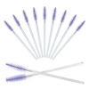 Picture of GCQQ 50PCS Crystal Mascara Wands, Disposable Eyelash Eyebrow Spoolie, Benable and Lightweight Eyelash Brush, Mascara Brushes for Makeup Eyelash Extensions (White+Purple)