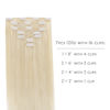 Picture of WENNALIFE Clip in Hair Extensions Real Human Hair, 20 Inch 120g 7pcs Platinum Blonde Hair Extensions Clip in Human Hair Remy Clip in Hair Extensions Real Human Hair Double Weft