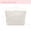 Picture of PAZIMIIK Makeup Bags for Purse Zipper Cosmetic Pouch Large Travel Canvas Make Up Organizer Tool Pouch for Women and Girls,Flower Ivory