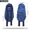 Picture of AWAYTR Long Satin Bonnet for Women - Double Layer Elastic Silk Bonnet for Braids Hair Sleeping Cap with Tie Band (Navy Blue)