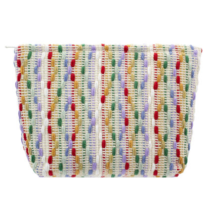 Picture of PAZIMIIK Makeup Bags for Purse Zipper Cosmetic Pouch Large Travel Canvas Make Up Organizer Tool Pouch for Women and Girls,Rainbow Dot