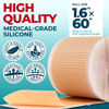 Picture of Medical Grade Silicone Scar Tape - 1.6”x60” - Visible Difference on Surgical & Keloid Scars - Reusable Silicone Scar Sheets - Easy to Use Silicone Tape for Scars