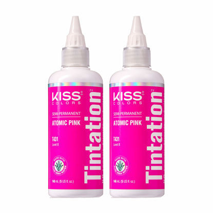 Picture of Kiss Tintation Semi-Permanent Hair Color 5 Ounce (Atomic Pink (2 Pack))