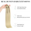 Picture of DOORES Tape in Hair Extensions Human Hair, Ash Blonde to Golden Blonde and Platinum Blonde 12 Inch 40g 20pcs, Hair Extensions Tape in Natural Hair Straight Remy Hair