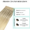 Picture of DOORES Tape in Hair Extensions Human Hair, Ash Blonde to Golden Blonde and Platinum Blonde 12 Inch 40g 20pcs, Hair Extensions Tape in Natural Hair Straight Remy Hair