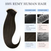 Picture of DOORES Tape in Hair Extensions Real Human Hair, Light Dark Brown 10 Inch 60g 40pcs, Hair Extensions Tape in Straight Hair Extensions Remy Natural Hair Extensions