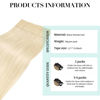Picture of DOORES Tape in Hair Extensions Human Hair, Platinum Blonde 10 Inch 30g 20pcs, Blonde Hair Extensions Hair Extensions Tape in Remy Hair Straight Hair Extensions