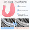 Picture of DOORES Human Hair Extensions Tape in, Peach Pink Tape ins 16 Inch 25g 10pcs, Tape in Hair Extensions Natural Remy Hair Extensions Straight Hair for Women