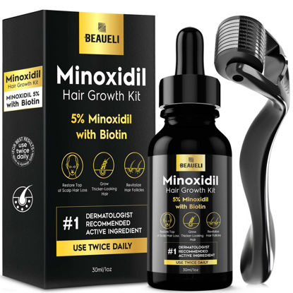 Picture of beaueli Minoxidil for Men Beard Growth Kit, Minoxidil for Women Hair Growth Kit, Hair Loss Treatments for Women Hair Regrowth Treatment, Minoxidil 5%
