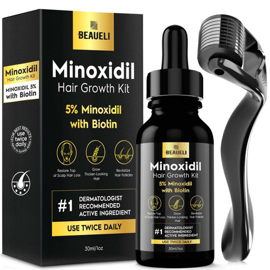 Picture of beaueli Minoxidil for Men Beard Growth Kit, Minoxidil for Women Hair Growth Kit, Hair Loss Treatments for Women Hair Regrowth Treatment, Minoxidil 5%