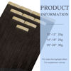 Picture of DOORES Tape in Human Hair Extensions, Light Dark Brown 20 Inch 30g 10pcs, Hair Extensions Tape in Remy Straight Hair for Women Double Side Tape Hair Extensions