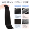 Picture of DOORES Hair Extensions Tape in, Jet Black 22 Inch 30g 10pcs,Tape in Human Hair Extensions Remy Straight Hair Extensions Seamless Tape in Extensions Skin Weft