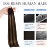 Picture of DOORES Hair Extensions Real Huaman Hair, Natural Black to Chestnut Brown 10 Inch 20g 10pcs, Tape in Hair Extensions Straight Remy Hair Extensions for Women Natural Hair