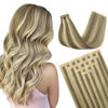 Picture of DOORES Tape in Human Hair Extensions, Light Brown Highlighted Medium Blonde 20 Inch 30g 10pcs, Hair Extensions Tape in Skin Weft Seamless Tape in Hair Invisible