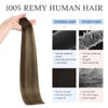 Picture of DOORES Hair Extensions Real Human Hair, Chocolate Brown to Honey Blonde 12 Inch 20g 10pcs, Tape in Human Hair Extensions Natural Hair Straight Remy Hair Extensions