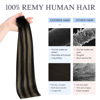 Picture of DOORES Hair Extensions Tape in Human Hair, Balayage Natural Black to Light Blonde 18 Inch 10pcs 25g, Real Tape in Human Hair Extensions Straight Skin Weft
