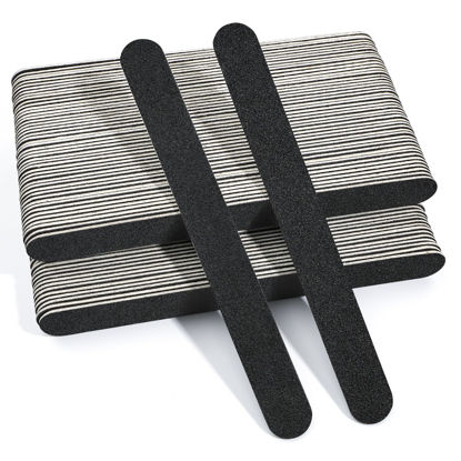 Picture of Canvalite Nail File Thin Emery Boards for Nails 100/180 Grit Nail Files for Natural Nails Manicure Pedicure Tool for Home and Salon Use 100PCS