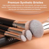 Picture of TEOYALL Foundation Contour Conceal Brush Set, 3PCS Angled Synthetic Kabuki Brush for Blending Setting Buffing with Liquid, Cream and Powder Cosmetic (170S/270S/370S)