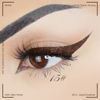 Picture of evpct 2Pcs Dark Brown Coffee Liquid Eyeliner Set Waterproof Brown Colored Eye Liners for Women Stamps Shapes for Eyes delineadores de colores para ojos delineador de ojos