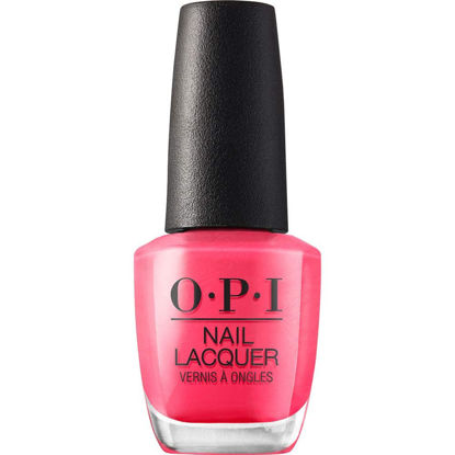 Picture of OPI Nail Lacquer Strawberry Margarita | Opaque Bright Pink Crème Chip Resistant Nail Polish | Vegan, Fast Drying, Streak Free