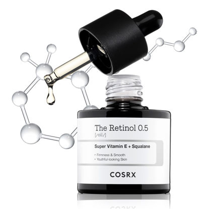 Picture of COSRX Retinol 0.5 Oil, Anti-aging Serum with 0.5% Retinoid Treatment for Face, Reduce Wrinkles, Fine Lines, & Signs of Aging, Gentle Skincare for Day & Night, Not Tested on Animals, Korean Skincare