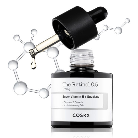 Picture of COSRX Retinol 0.5 Oil, Anti-aging Serum with 0.5% Retinoid Treatment for Face, Reduce Wrinkles, Fine Lines, & Signs of Aging, Gentle Skincare for Day & Night, Not Tested on Animals, Korean Skincare