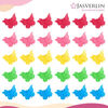 Picture of JASVERLIN Colorful Mini Butterfly Hair Clips, Y2K 90s Cute Hair Clips Claw No Slip Hair Accessories for Women Girls Kids Thin Thick Curly Hair 50 pcs 5 Assorted Mix Colors Set Bulk (Basic Color)