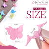Picture of JASVERLIN Butterfly Hair Clips Colorful, Girls Cute Mini Small Hair Claw Clips, Y2K 90s Kids Hair Accessories Women Butterflies Clip Rave Festival 50 pcs 5 Colors (Baby Color)