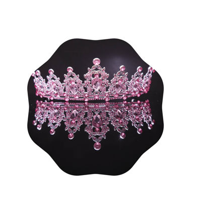 Picture of Kamirola - Queen Crowns and Tiaras Princess Crowns for Women and Girls Crystal Headbands for Bridal, Princess for Wedding and Party（01） (PINK & SILVER)