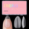 Picture of AILLSA Short Almond Nail Tips with Box, 15 Sizes Press On Gel Nail Tips Double Matte Pre-Buffed Almond Shaped Nails Tips Soft Full Cover Clear False Nail Tips for Nail Extension, 240PCS
