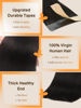 Picture of DOORES Tape in Hair Extensions Human Hair, 18 Inch 50g 20pcs Jet Black, Human Hair Extensions Tape in Remy Straight Hair Extensions Skin Weft Double Side Tape
