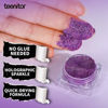 Picture of Teenitor Body Glitter Gel, Purple Face Glitter Set, 6 Shapes Face and Body Glitter, Hair Glitter Gel, Purple Makeup Glitters Gel for Face, Body, Hair, Glitter for Body Makeup