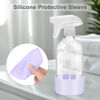 Picture of Worldgsb 2 Pack Glass Spray Bottles with Silicone Sleeve, 16 oz Empty Refillable Containers with Adjustable Spray Nozzles, Spray Bottles for Hair, Cleaning Solutions and Plants Purple