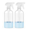 Picture of Worldgsb 2 Pack Glass Spray Bottles with Silicone Sleeve, 16 oz Empty Refillable Containers with Adjustable Spray Nozzles, Spray Bottles for Hair, Cleaning Solutions and Plants Blue