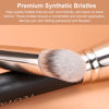 Picture of TEOYALL Angled Concealer Brush, Synthetic Contour Brush for Blending Setting Buffing with Liquid, Cream and Powder Cosmetic (Angled Brush)