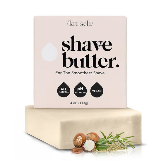 Picture of Kitsch Shaving Soap for Women - Hydrating Shave Soap for Sensitive Skin | Paraben-Free, Sulfate-Free | Shave Bar for Soft, Smooth Skin - 4oz